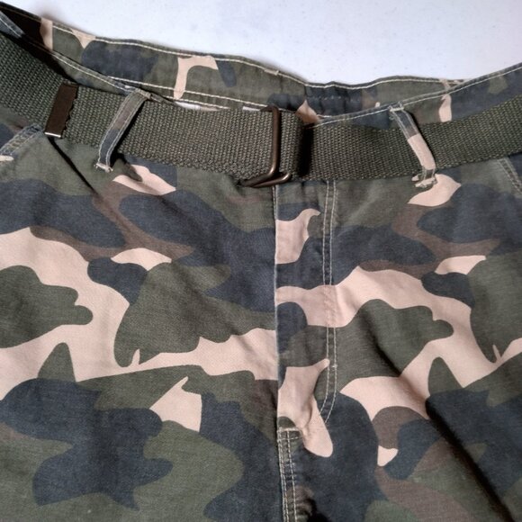 WVU Mountaineers Camo Cargo Shorts J America L Woodland Camouflage West Virginia - Picture 7 of 13